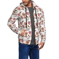 thumbnail image 2 of Honeii Rose Flowers Print Hoodies for Men, Pullover & Full Zip, Breathable Zip up Hoodie, Sweatshirt-Large, 2 of 5