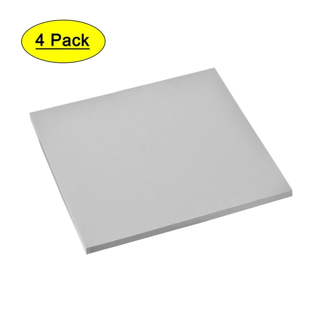 Hojas de espuma EVA gris Uxcell 10 x 10 pulgadas 10mm de grosor para manualidades y proyectos de bricolaje, 4 Pcs