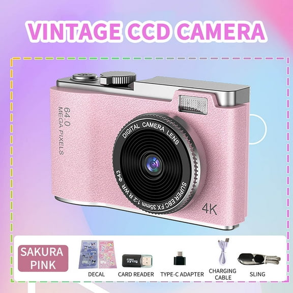 Digital Camera Clearance, High Definition Digital Camera For Students To Learn Mini Front And Rear Camera Shooting Without Card