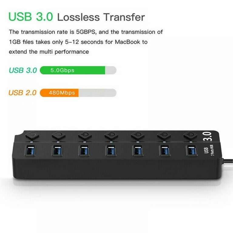 Aluminum High Quality USB 3.0 High Speed Hub 10 Port USB 3.0 Hub