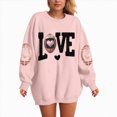thumbnail image 2 of Towmus Womens Fall Winter Sweatshirt Shirts Graphic Sweatshirts Casual Long Sleeve Round Neck Sweatshirts Letter Printed Loose Top ffor Women Loose Fit, 2 of 6