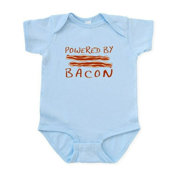 CafePress - Powered By Bacon Infant Bodysuit - Baby Light Bodysuit, Size Newborn - 24 Months