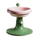 thumbnail image 2 of Comedero elevado para gatos, comedero para gatos, comedero antivómitos para gatos, comida para mascotas rosa y verde, 2 of 9