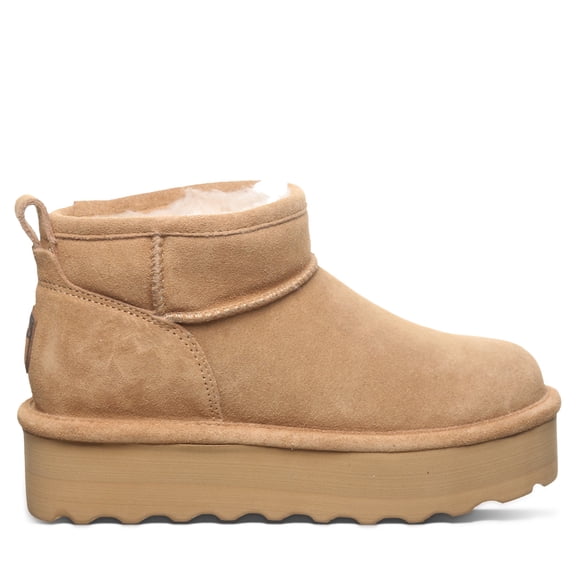 BEARPAW Retro Shorty Boots for Women Iced Coffee Solid Size 12 | Comfortable Warm Wool Lining | Women's Winter Ankle Boots