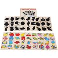 thumbnail image 1 of Dvkptbk Montessori Teaching Lighting Looking Wooden Shadow Toy Matching Box, 1 of 6