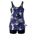 thumbnail image 6 of Xdegoge Tankini Swimsuits for Women Tummy Control High Waisted Full Coverage Bathing Suits 2 Piece Sets Floral Print Swimsuit with Shorts Modest Tankinis Swim Suit, 6 of 8