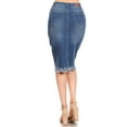 thumbnail image 3 of Fashion2Love Women's Juniors/Plus Size Knee-Length Pencil Stretch Denim Skirt, 3 of 6