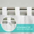 thumbnail image 4 of Exclusive Home Curtains Indoor/Outdoor Solid Cabana Tab Top Curtain Panel Pair, 54x132, White, 4 of 10