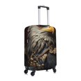 thumbnail image 3 of Daiia Noble Style Bald Eagle Luggage Cover, Thickened Washable Travel Luggage Covers, Elastic Unique Baggage Covers for 18-20 inch Luggage-Large, 3 of 9