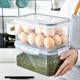 thumbnail image 4 of Naiovety Envases de fruta fresca para nevera con caja transparente y almacenamiento de verduras con sello duradero Organizadores de utensilios de cocina, 4 of 6