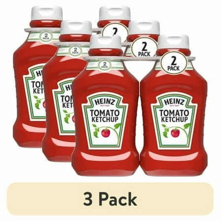 (3 pack) Heinz Tomato Ketchup, 2 ct Pack, 50.5 oz Bottles