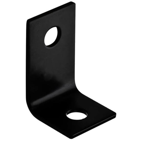 Hampton Products International 5024766 2.5 x 1.5 in. Steel Offset Leg Corner Brace, Black - Pack of 20