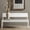 White, variant on BALANBO Modern Solid Wood Dining Bench with Backrest, Entryway Bench for Kitchen Dining Room Living Room Bedroom, 55.1'', Gray
