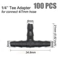 thumbnail image 5 of 100pcs Tee Fittings for Irrigation System 4/7mm PVC Pipe Connector Set, 5 of 5