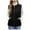 Black, variant on Kukoosong Women's Fleece Vest, Women Lightweight Side Zipper Sleeveless Jackets, Cropped Warm Hooded Coat with Pockets Outerwear