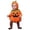Orange-e, variant on LRen Infant Baby Boy Girl Hooded Zipper Romper With Orange Black Striped Footed Pants, Autumn Holiday Halloween Matching Outfit