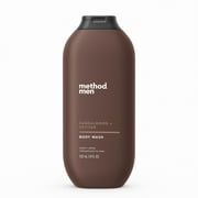 Method Men Body Wash, Sandalwood + Vetiver Subtle Woodsy Warm Scent, 18 Ounce Bottle