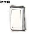 thumbnail image 1 of Stainless Steel Square Tray Non-magnetic Dining Tray Baking Plate Kitchen Storage U5a4, 1 of 7