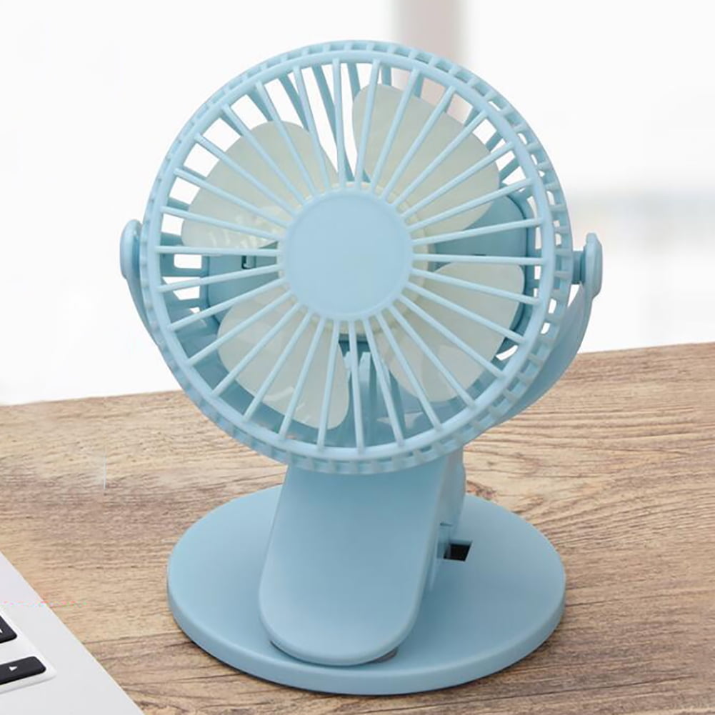 USB Rechargeable Clip Desktop Table Fan Mini Portable Clamp Fan 360