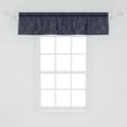 thumbnail image 2 of Ambesonne Navy Blue Valance Pack of 2, Abstract Floral Concept, 54"X12", Indigo Sand Brown, 2 of 2