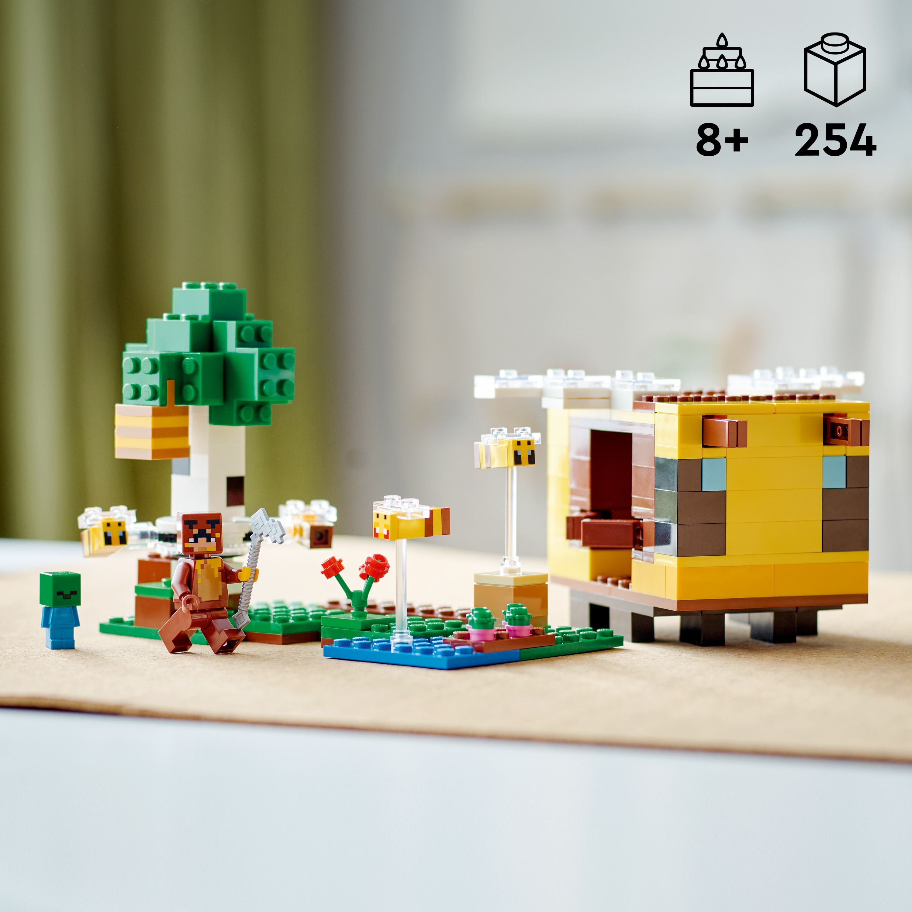 LEGO Minecraft The Bee Cottage 21241 Building Toy Set (254 Pieces)