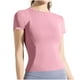 thumbnail image 2 of Karight Women's Short Sleeve Shirt Slim Fit Top Elasticity Breathable Sports Yoga T-Shirt for All Seasons, 2 of 3