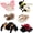 6 PCS-Insects, variant on MaoGoLan 7 Pcs Forest Animal Stuffed Animals 8'' Zoo House with 6 Cute Forest Animal Elephant/Lion/Tiger/Deer/Monkey/Zebra Plush Toys