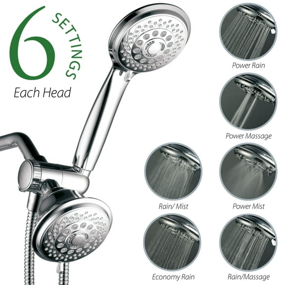 HotelSpa 30 Setting Ultra Luxury 3 Way Shower Combo Chrome Hand Shower 8814