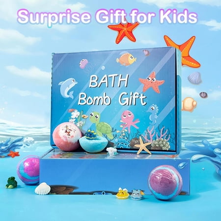 Bath Bomb Gift Set Bath Bombs With Toys Inside Bath Bombs Set Colorful Fizzy Bubble Bath Bombs With Surprise Ocean Toys Inside 12 Pack Skin Friendly Bath Spa Gift Kit Large Bubbles Makeup Organizers