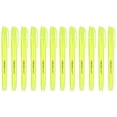 thumbnail image 1 of Yellow Highlighter, 12 Pack High Lighters No Bleeds Highliters Pens Neon Clear View Bright Quick Dry Pocket Marker Pen Sticks Chisel Tip Cute for Books Office Adults, Transparent, 1 of 6
