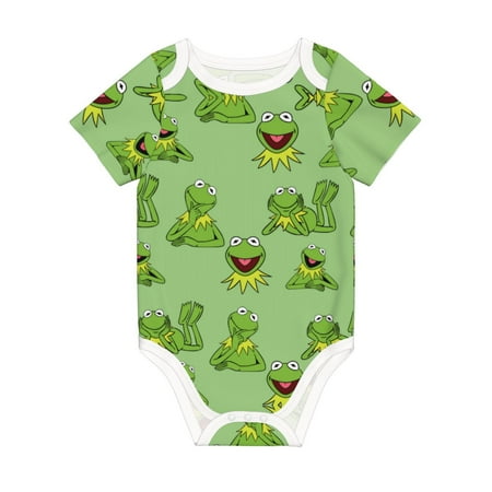 

Kermit The Frog Jumpsuit Newborn Baby Bodysuit Infant Outfit 0-24Months Kids Short Clothes