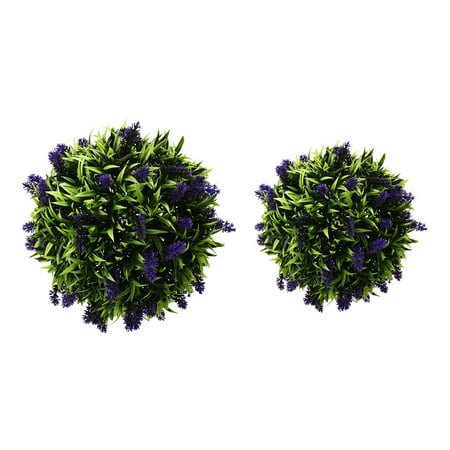 Fake Topiary Moaere Artificial Flowers Realistic Fake Ball Simulation Lavender Topiary Plant for Home Wedding Baby Shower Birthday Party Dec ()