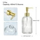 thumbnail image 2 of Jabón Dispensadores Juegos - 13.5Oz Vidrio Plato Mano Jabón Dispensadores con Bombas para Cocina Baño, 2uds Transparente, 2 of 5
