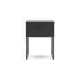 thumbnail image 2 of Benjara BM327925 Alli Nightstand - 1 Drawer - Matte Black Wood - Metal Base - 26 in., 2 of 5