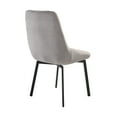 thumbnail image 3 of Kash Upholstered Dining Chair in Black Faux Leather with Black Metal Legs - Set of 2, 3 of 6