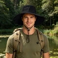 thumbnail image 6 of UTSJKR Men's Outdoor Fishing Hiking Bucket Hat, UPF 50 Wide Brim UV Protection Lightweight Breathable Sun Cap Black, 6 of 6