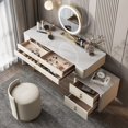 thumbnail image 4 of Makeup Toilet Dressing Table Comfortable Bedroom Console Organizer Dressing Table Mirror Comodas Con Cajones Salon Furniture My Lux Decor Round, 4 of 7