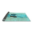 thumbnail image 2 of Ahgly Company Indoor Rectangle Abstract Light Blue Modern Area Rugs, 7' x 10', 2 of 4