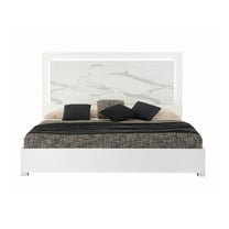 J&M Furniture 19965-K Sonia White & Grey Bed - King Size