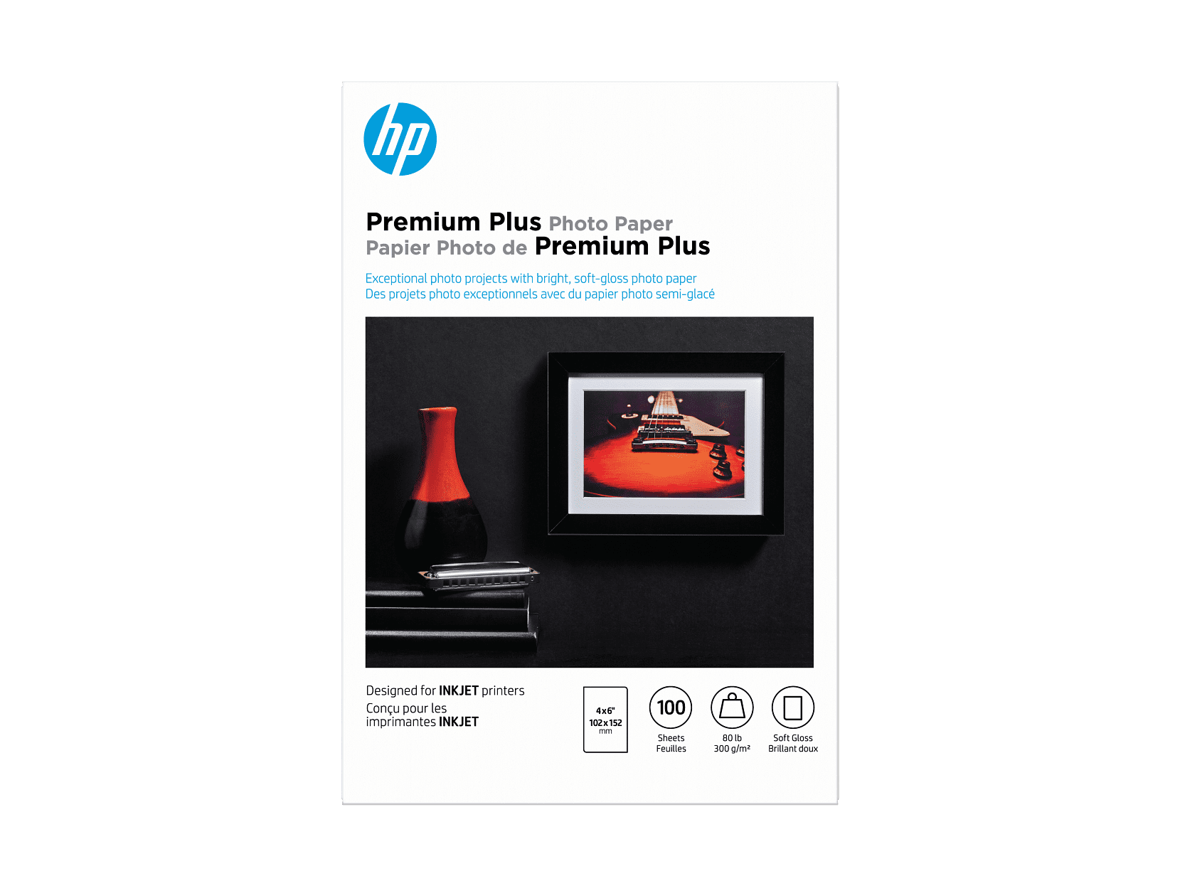 HP Premium Plus Soft-gloss Photo Paper for High-Quality Inkjet
