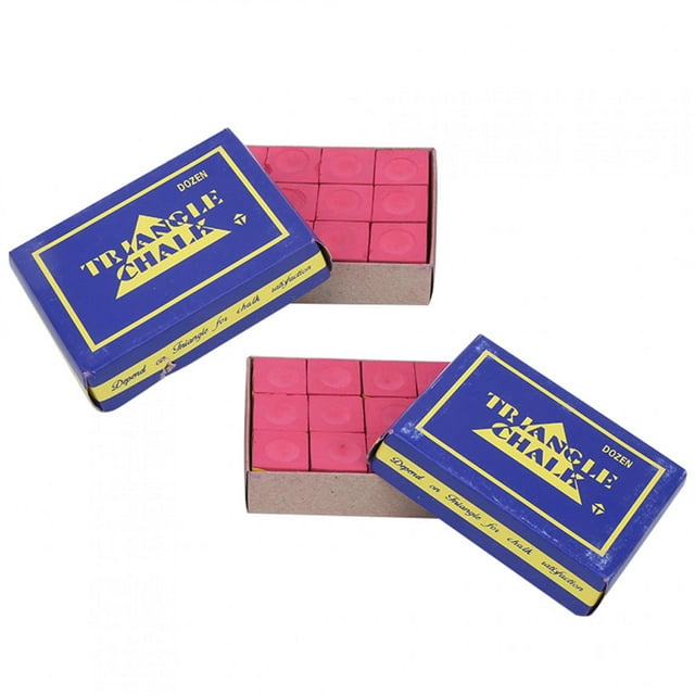 OTVIAP 24pcs No‑Slip Tip Chalk Billiard Pool Dry Chalk Accessory Stick Chalks,Pool Chalk,Billiard Chalk