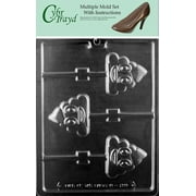 Poop Emoji Lolly Chocolate Candy Mold with Exclusive Cybrtrayd Copyrighted Molding Instructions, Pack of 3