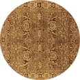 thumbnail image 1 of Ahgly Company Indoor Round Oriental Brown Traditional Area Rugs, 4' Round, 1 of 4