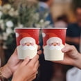 thumbnail image 2 of 50pcs 9oz Festive Santa Disposable Paper Cups - Sustainable, Perfect for Holiday Parties & Home Use, 2 of 6