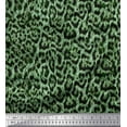 thumbnail image 2 of Soimoi Green Viscose Chiffon Fabric Leopard Animal Skin Print Fabric by the Yard 42 Inch Wide, 2 of 3