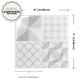 thumbnail image 5 of SMART TILES Peel and Stick Backsplash Tiles - 4 sheets of 9in x 9in - 3D Adhesive Peel and Stick Tile Backsplash for Kitchen, Bathroom, Wall Tiles, 5 of 6