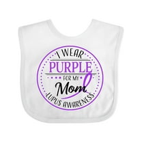 Inktastic I Wear Purple for my Mom- Lupus Awareness Boys or Girls Baby Bib