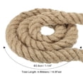 thumbnail image 2 of Unique Bargains 1-1/4 Inch 14.8 Feet Jute Rope Natural Manila Rope 4 Strand Twisted Thick Heavy Twine Rope, 2 of 5