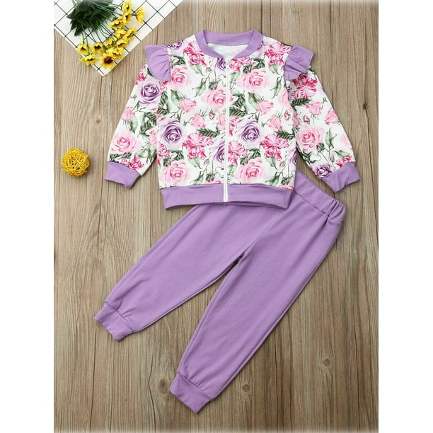 FOCUSNORM Toddler Baby Girls Clothes Sweatshirt Tops Pants Infant