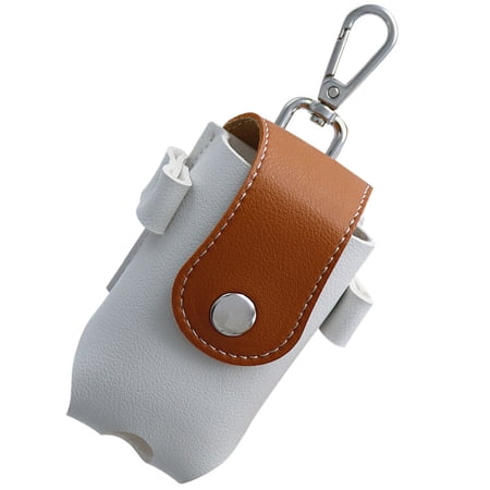 LEORX Reusable Golfs Tee Bag Golf Ball Bag PU Brown 1Set